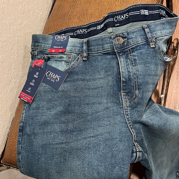 Brand New Chaps Blue Jeans Freedom Stretch, Sits below waist! Ultimate Comfort! - Picture 5 of 8